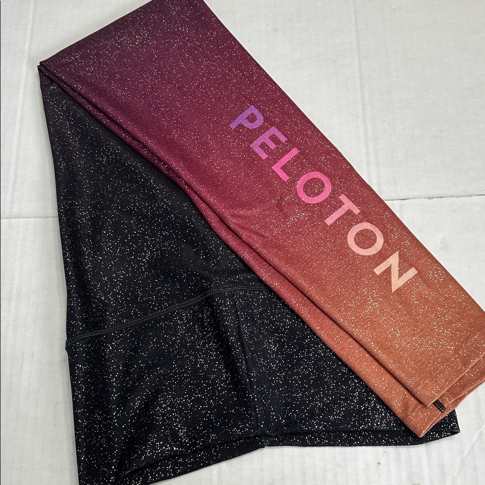 Peloton WITH Leggings Ombré Sparkle High Waist Athletic Running Pants Small